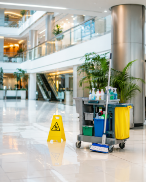 Čisticí prostředky pro shopping centra a administrativní budovy