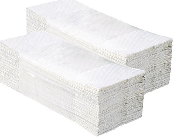 Jednotlivé papírové ručníky skládané ZZ, 100% celulóza, 2-vrstvé, 3200 ks (20x160 ks)