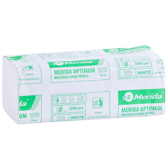 Jednotlivé papírové ručníky skládané OPTIMUM, bílé, 2-vrstvé, 3200 ks