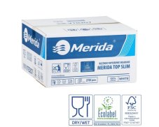 Papírové "Z" ručníky MERIDA TOP SLIM, 2-vrstvé, 100% celulóza, 2700 ks (15x180 ks)
