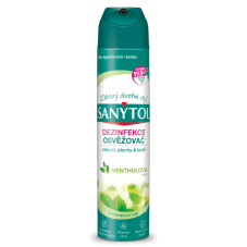 Sanytol osvěžovač vzduchu, povrchů a textilií s dezinfekčním účinkem, menthol